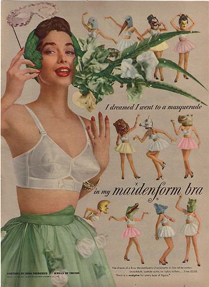 1955 Vintage Maidenform Bra Ad ~ I Dreamed I Was . . ., Vintage