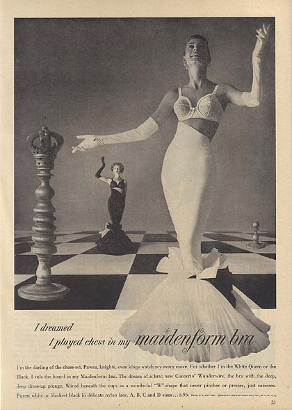 1955 Maidenform Bras Vintage Print Ad 10x14 I dreamed I was a